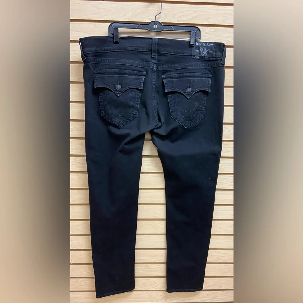 TRUE RELIGION STYLISH MEN BLACK JEANS SIZE 42 INSEAM 33